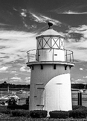 Newburyport Harbor Front Range Light Tower -BW